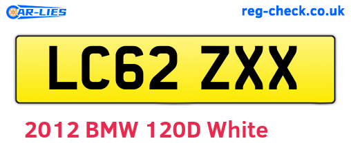 LC62ZXX are the vehicle registration plates.