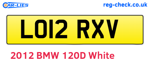 LO12RXV are the vehicle registration plates.