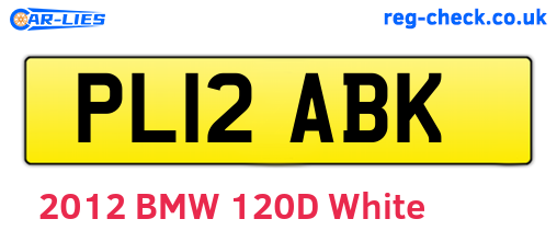 PL12ABK are the vehicle registration plates.