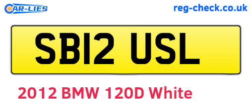 SB12USL are the vehicle registration plates.