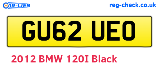 GU62UEO are the vehicle registration plates.