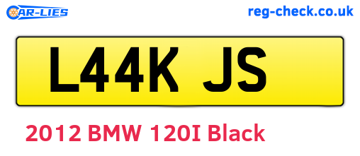 L44KJS are the vehicle registration plates.