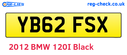 YB62FSX are the vehicle registration plates.