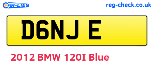D6NJE are the vehicle registration plates.