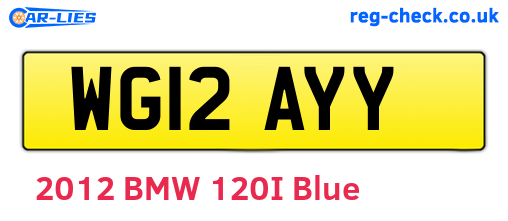 WG12AYY are the vehicle registration plates.