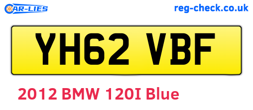 YH62VBF are the vehicle registration plates.