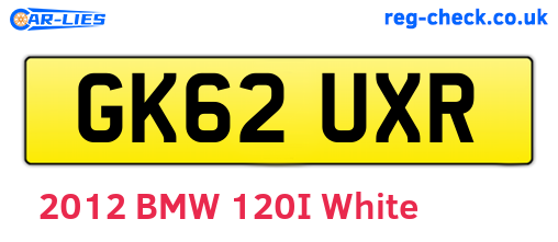 GK62UXR are the vehicle registration plates.