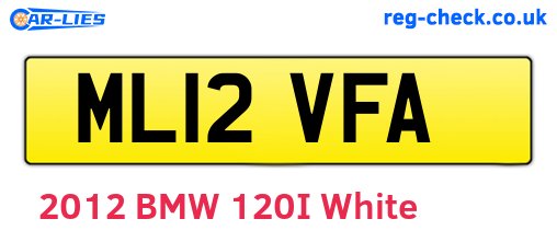 ML12VFA are the vehicle registration plates.
