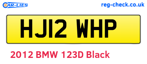 HJ12WHP are the vehicle registration plates.