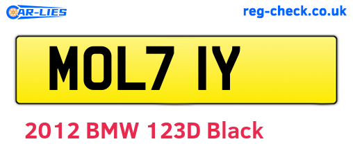 MOL71Y are the vehicle registration plates.