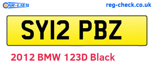 SY12PBZ are the vehicle registration plates.