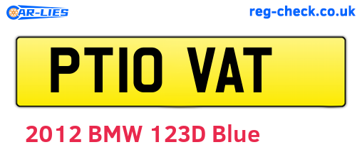 PT10VAT are the vehicle registration plates.