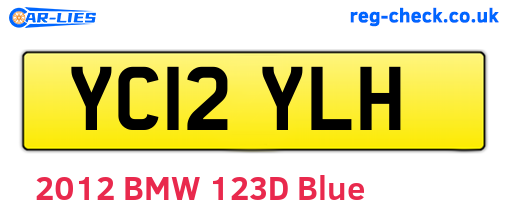 YC12YLH are the vehicle registration plates.