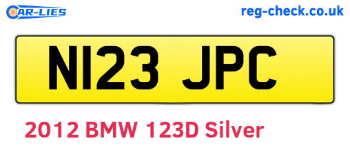 N123JPC are the vehicle registration plates.