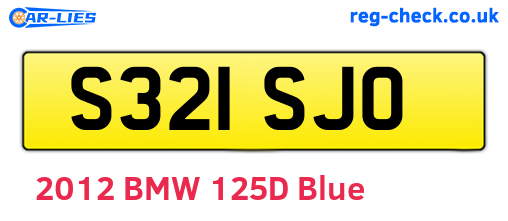 S321SJO are the vehicle registration plates.