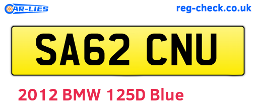 SA62CNU are the vehicle registration plates.