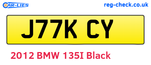 J77KCY are the vehicle registration plates.