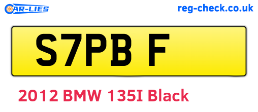 S7PBF are the vehicle registration plates.