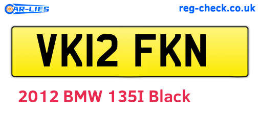 VK12FKN are the vehicle registration plates.