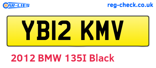 YB12KMV are the vehicle registration plates.