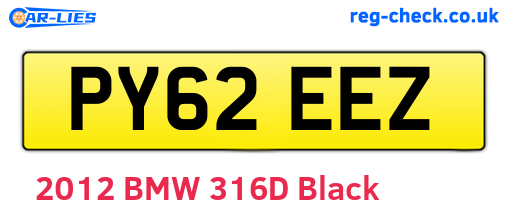 PY62EEZ are the vehicle registration plates.