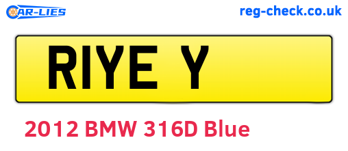 R1YEY are the vehicle registration plates.