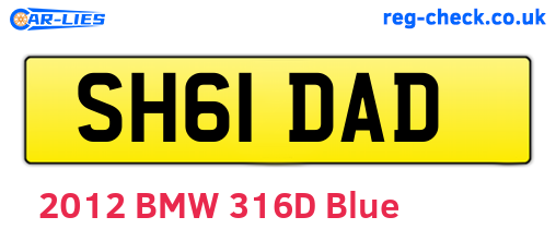 SH61DAD are the vehicle registration plates.