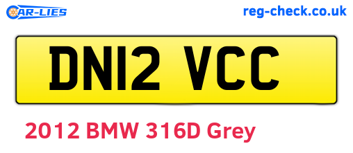 DN12VCC are the vehicle registration plates.
