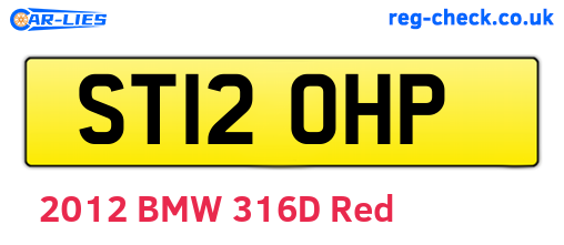 ST12OHP are the vehicle registration plates.
