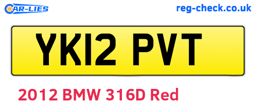 YK12PVT are the vehicle registration plates.