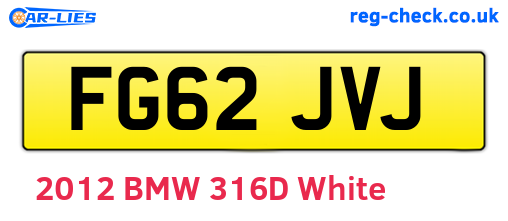 FG62JVJ are the vehicle registration plates.
