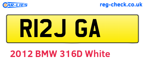 R12JGA are the vehicle registration plates.