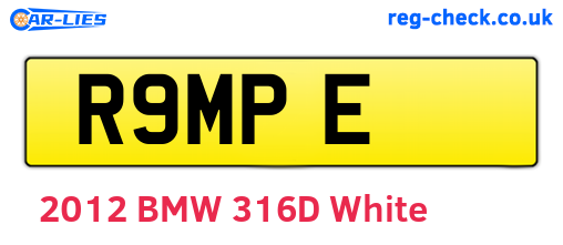 R9MPE are the vehicle registration plates.