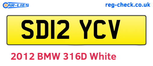 SD12YCV are the vehicle registration plates.