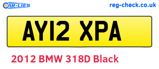 AY12XPA are the vehicle registration plates.
