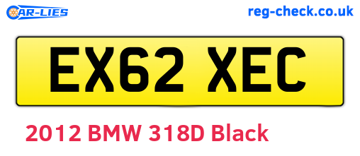 EX62XEC are the vehicle registration plates.