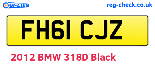 FH61CJZ are the vehicle registration plates.