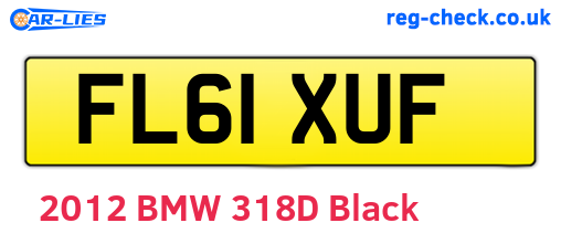 FL61XUF are the vehicle registration plates.