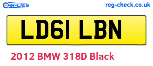 LD61LBN are the vehicle registration plates.