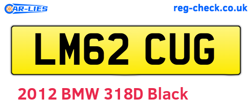 LM62CUG are the vehicle registration plates.