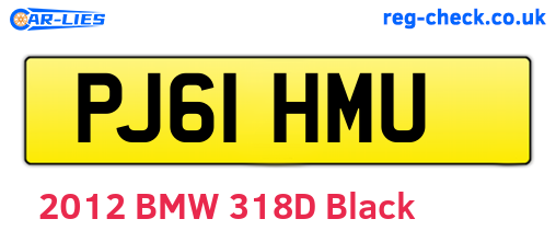 PJ61HMU are the vehicle registration plates.