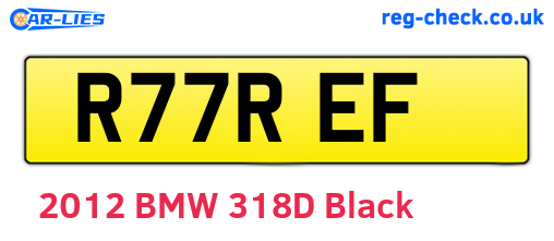 R77REF are the vehicle registration plates.