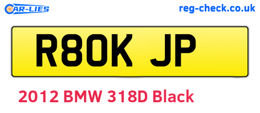 R80KJP are the vehicle registration plates.