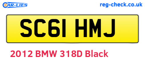 SC61HMJ are the vehicle registration plates.