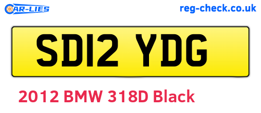 SD12YDG are the vehicle registration plates.