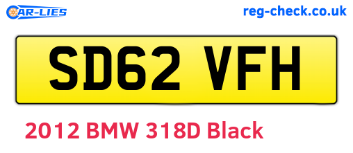 SD62VFH are the vehicle registration plates.