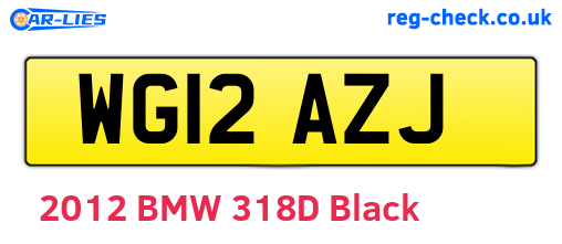 WG12AZJ are the vehicle registration plates.