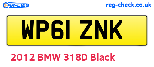 WP61ZNK are the vehicle registration plates.