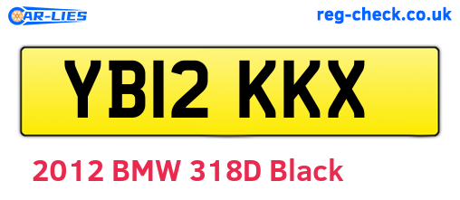 YB12KKX are the vehicle registration plates.