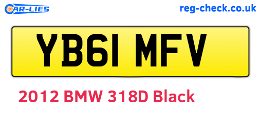 YB61MFV are the vehicle registration plates.